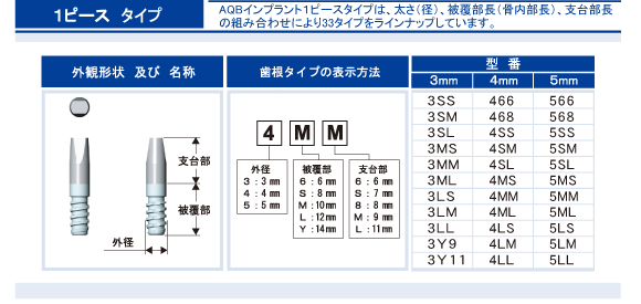 AQBインプラント1ピース